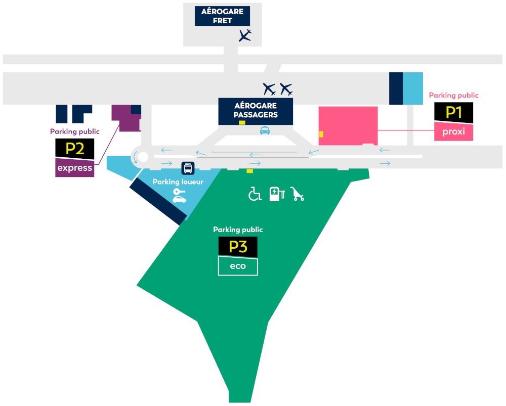 Plan aéroport de Rennes